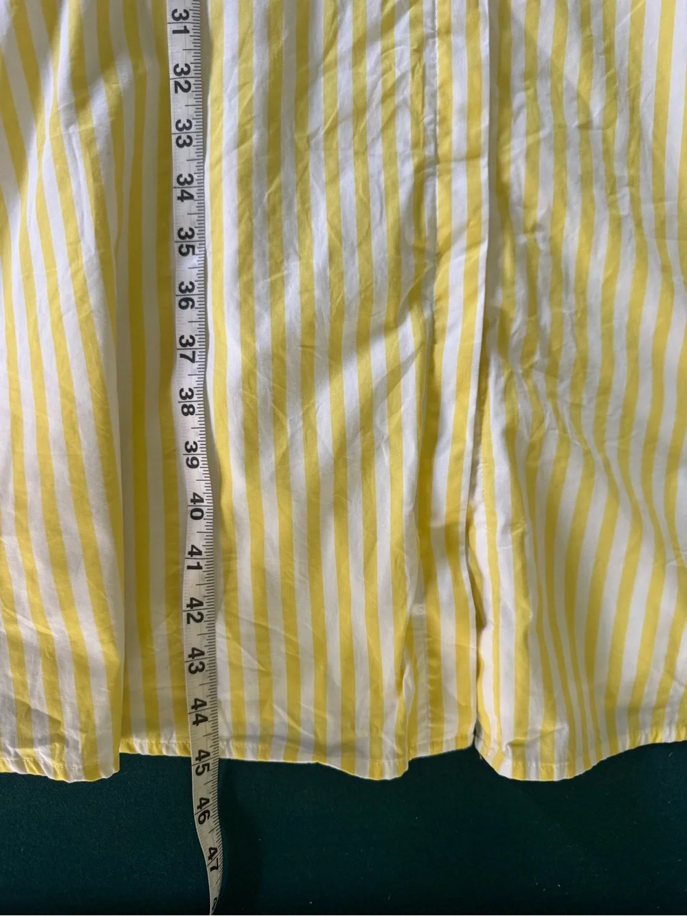 Long Tall Sally Yellow & White Striped Button Front Midi Sleeveless Dress Size 1
